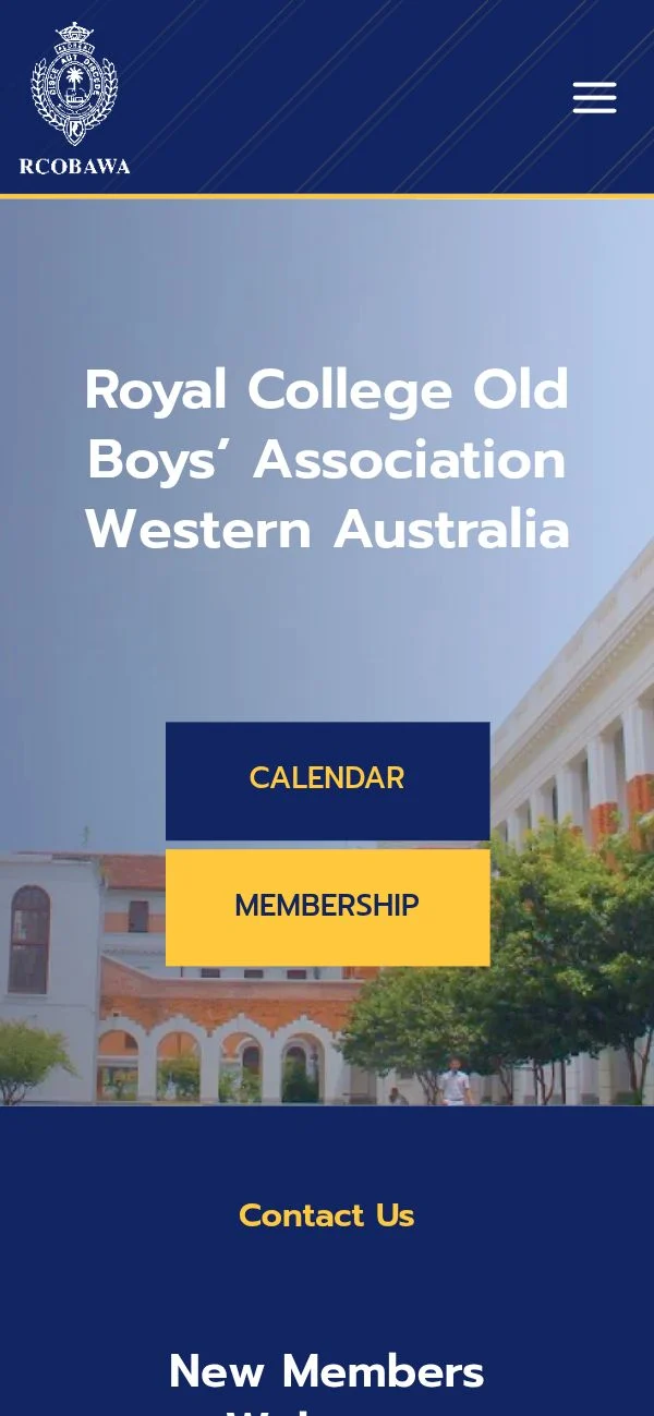 RCOBAWA website on mobile